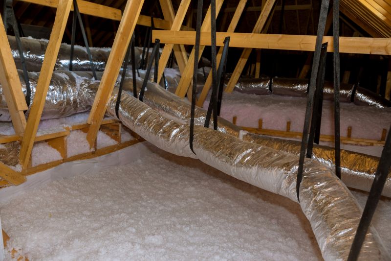 Attic Insulation with Blown In Material